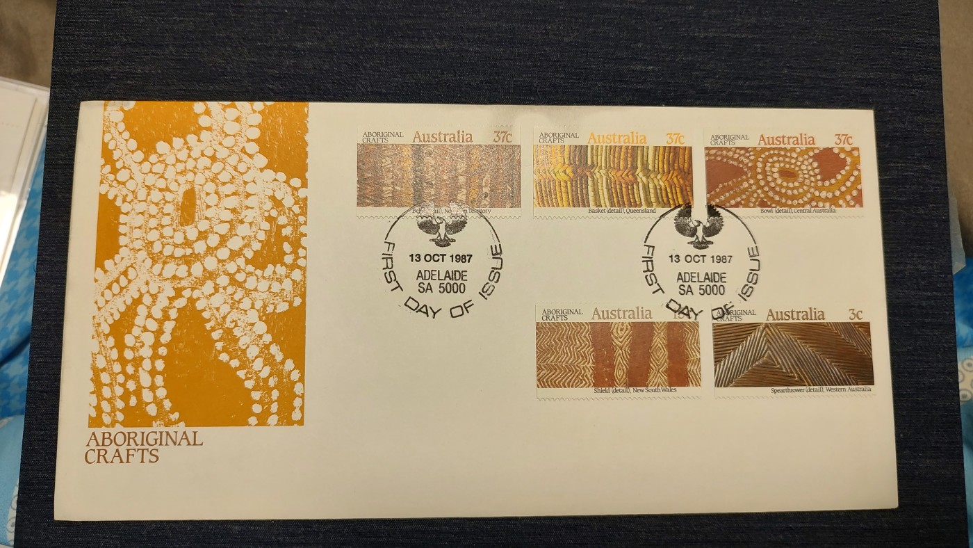 一月邮币社第七期拍卖国际邮票专场 1987年澳大利亚编织物套票首日封