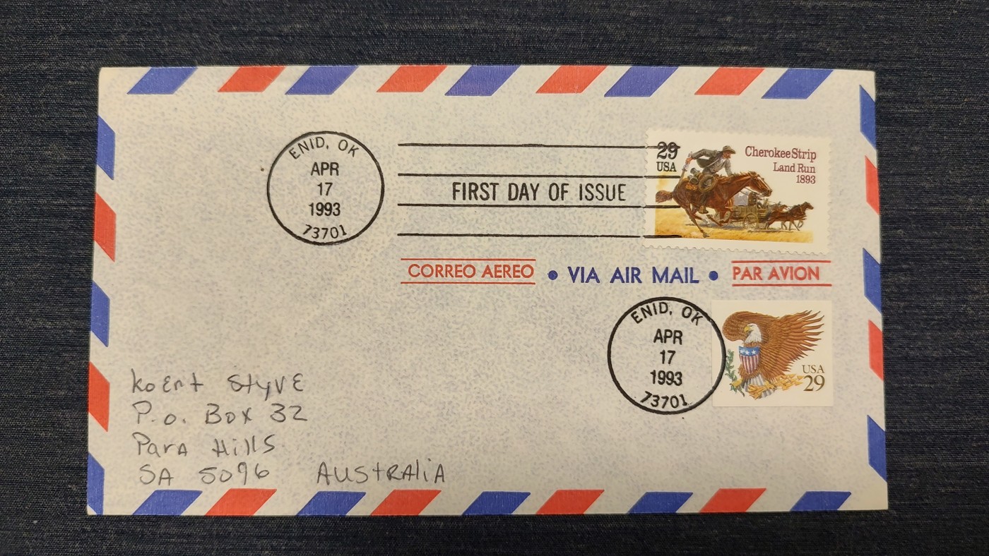 一月邮币社第七期拍卖国际邮票专场 1993年美国实寄封