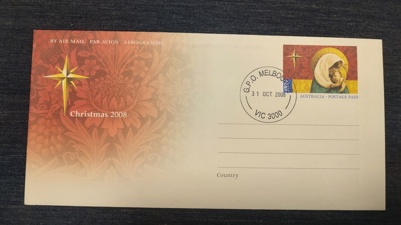 一月邮币社第七期拍卖国际邮票专场 2008年澳大利亚母子付资首日封