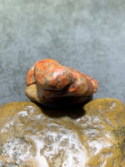 精美亚光北漂战国红玛瑙手工雕刻招财三足金蟾把件（吊坠）一个！ 精美亚光北漂战国红玛瑙手工雕刻招财三足金蟾把件（吊坠）一个！