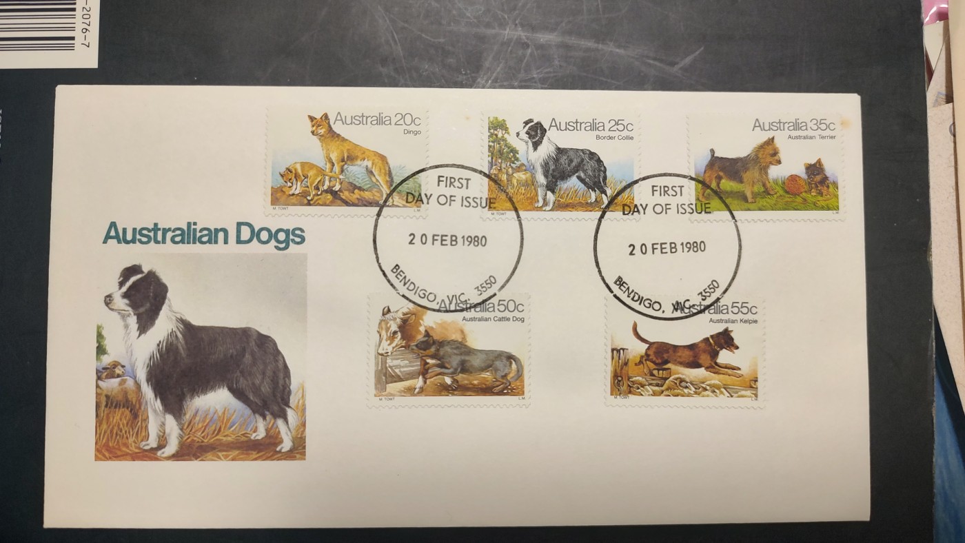 一月邮币社第七期拍卖国际邮票专场 1980年澳大利亚狗套票首日封
