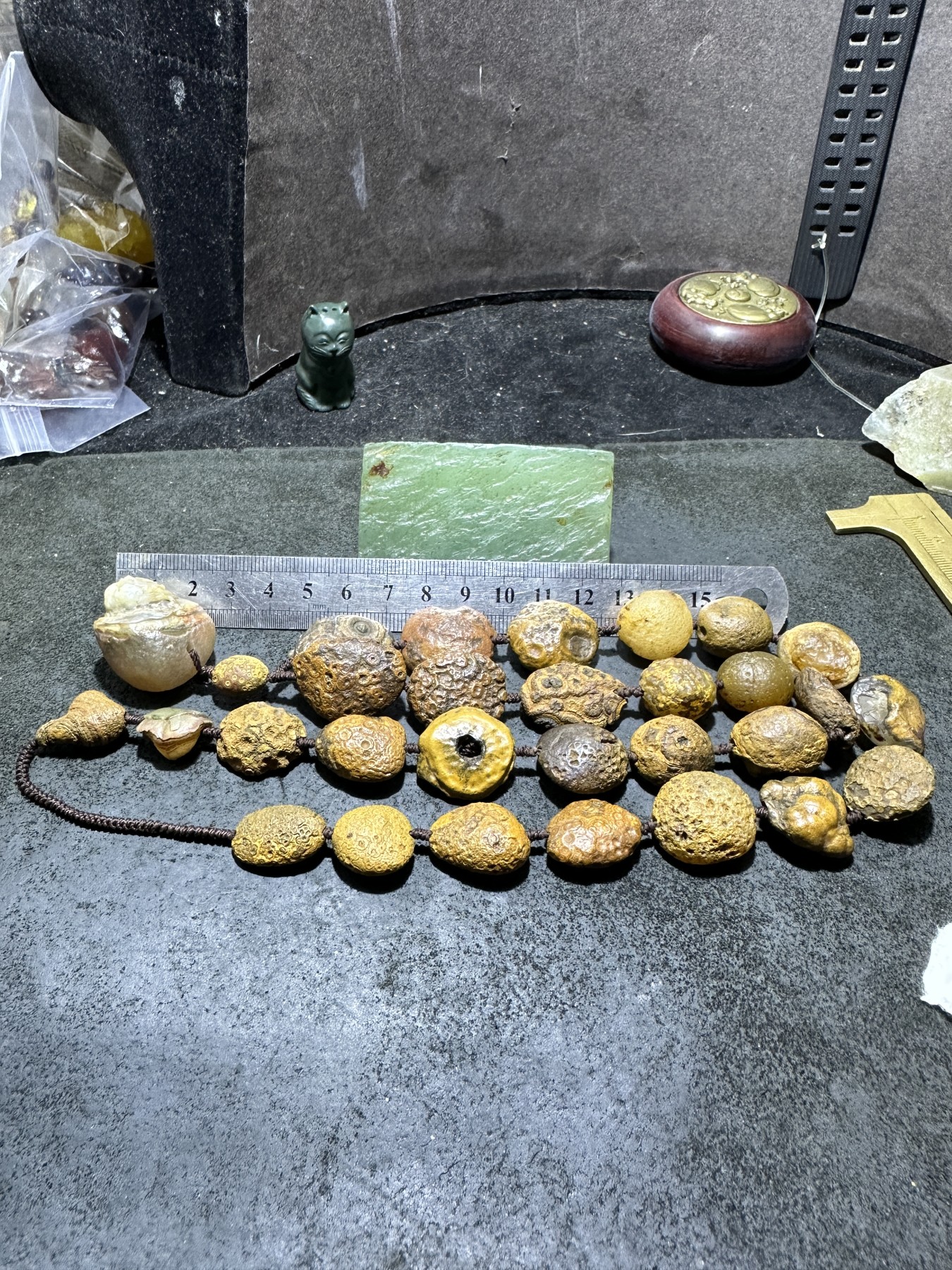放福利，精美天然罕见戈壁眼石原石项链一条