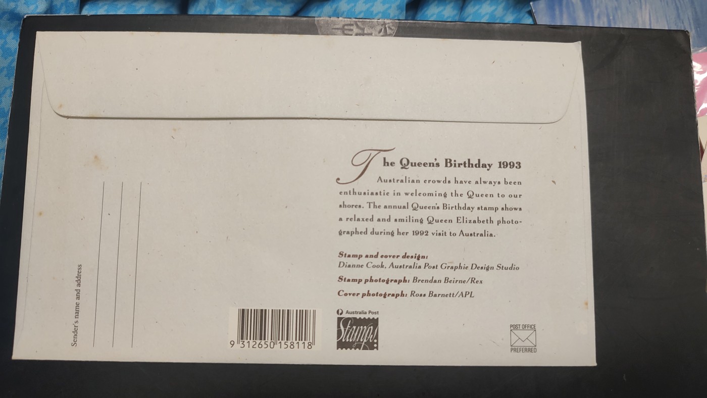 一月邮币社第七期拍卖国际邮票专场 1993年澳大利亚英皇首日封