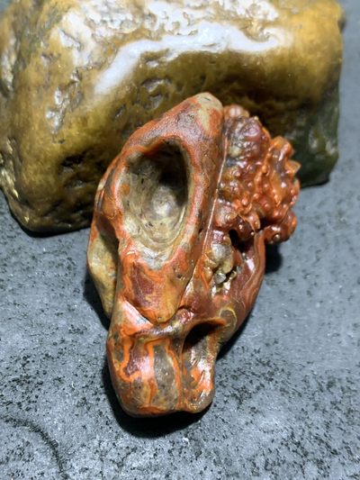 精美亚光北漂战国红玛瑙手工雕刻招财三足金蟾把件（吊坠）一个！ 精美亚光北漂战国红玛瑙手工雕刻招财三足金蟾把件（吊坠）一个！