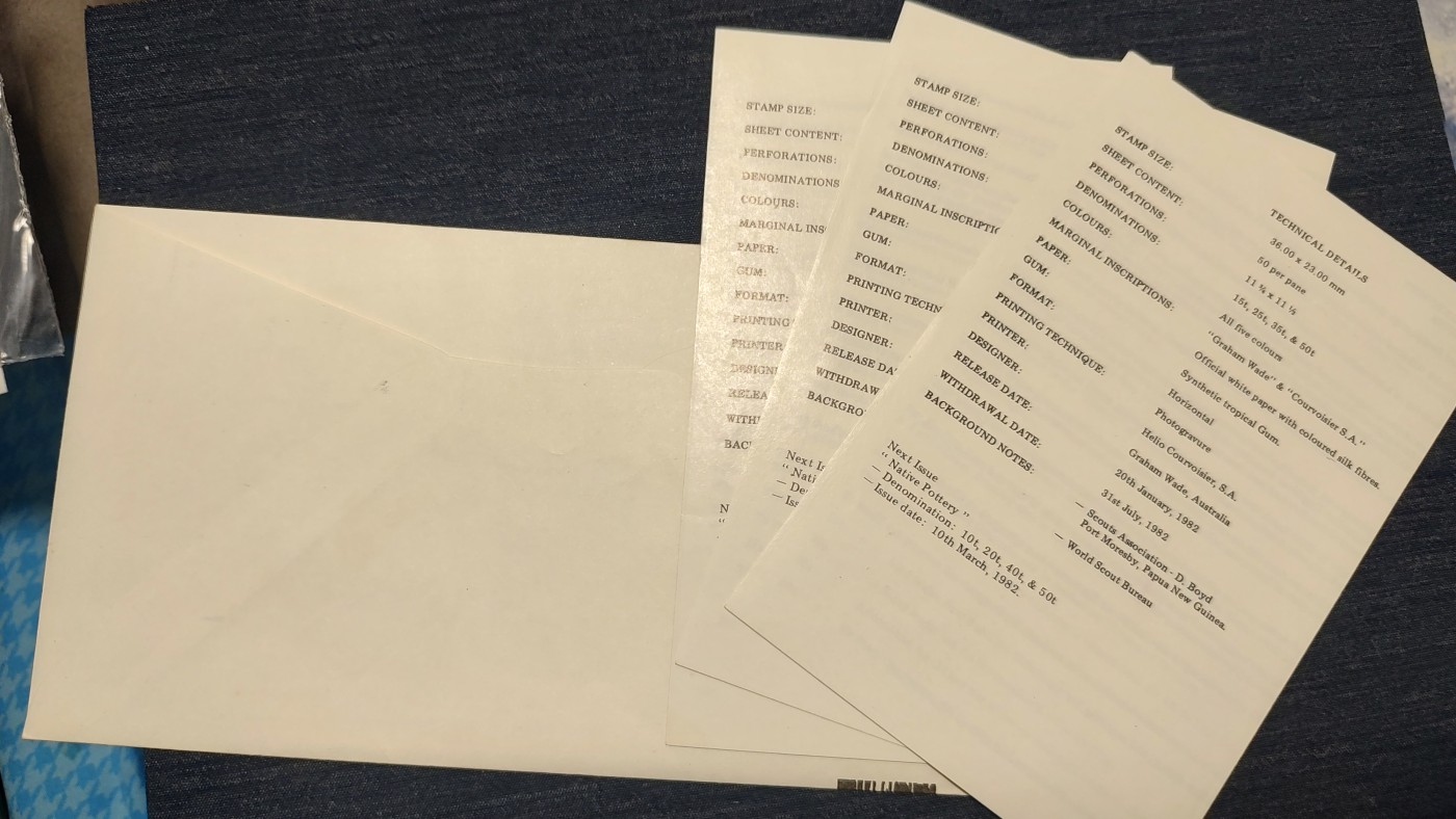 一月邮币社第七期拍卖国际邮票专场 1982年巴布亚新几内亚套票首日封带卡