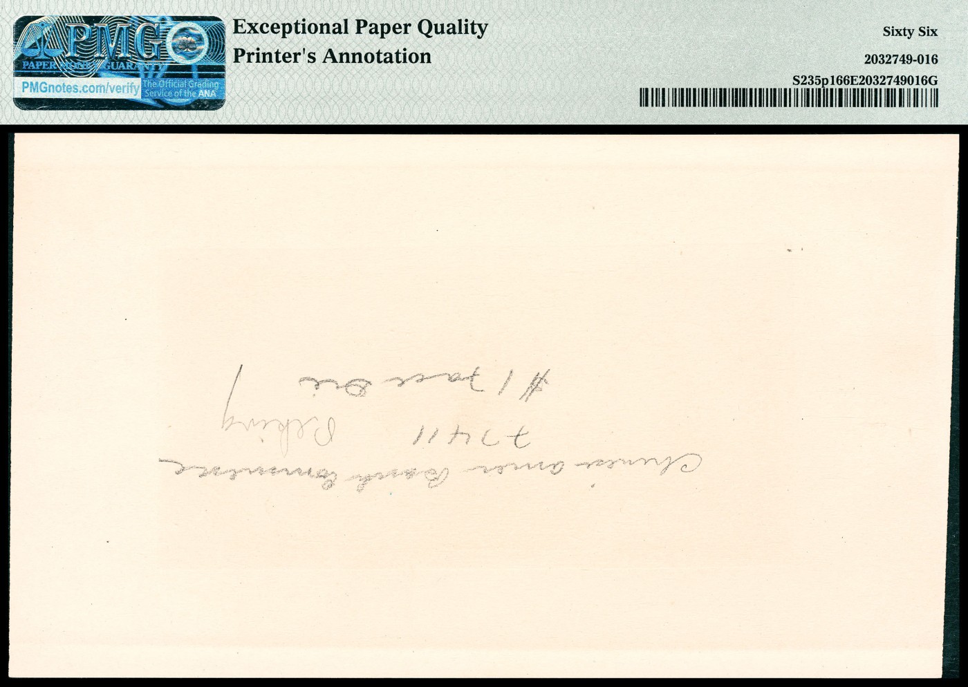 金玉满堂-2023年宜和秋季拍卖-纸币专场 民国九年（1920年）中华懋业银行美钞版壹圆，彩色版，主图为自由女神像，单面试样正背面各一枚，均PMG 66 EPQ，冠军分。1920年中华懋业银行向美国钞票公司订印有第一套纸币，主色均为墨色，1923年9月，中华懋业公司向美国钞票公司改印第二版纸币，此套纸币为彩色版，仅有两种面值，壹圆券为蓝色，伍圆券为棕色。1930年中华懋业银行停业。