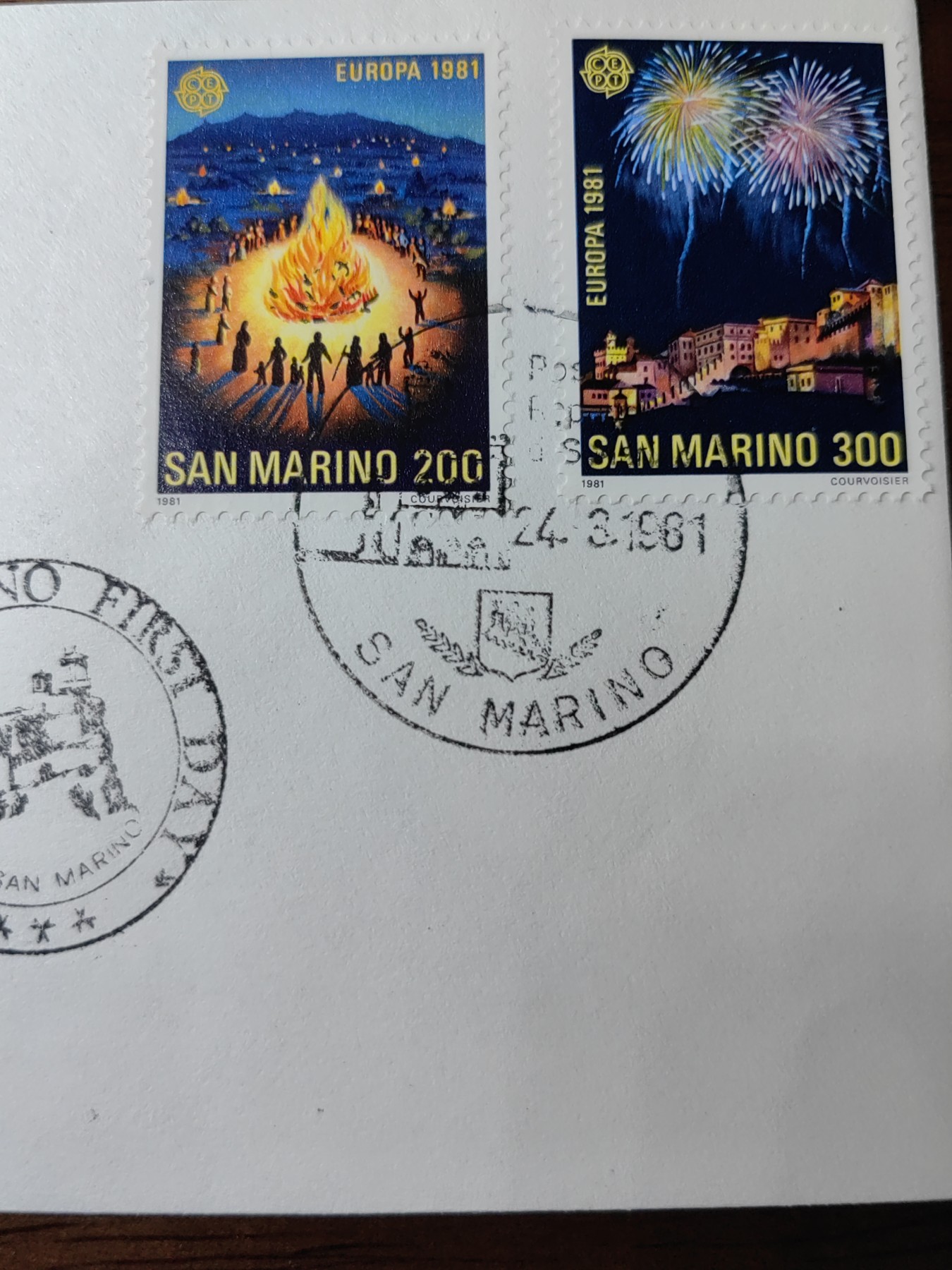 精选邮品专场（秒杀）第①⑨场 圣马力诺1981年 欧罗巴 民间舞蹈 圣约瑟节 烟花篝火 2全