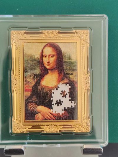 燕姐换藏第65拍 纽埃2022年世界名画拼图艺术蒙娜丽莎纪念币