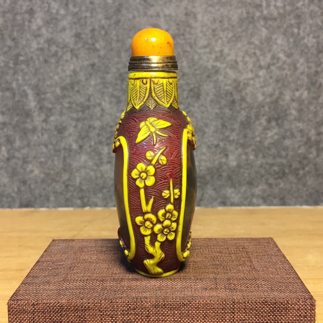 琉璃雕刻内画鼻烟壶， 琉璃雕刻内画鼻烟壶，