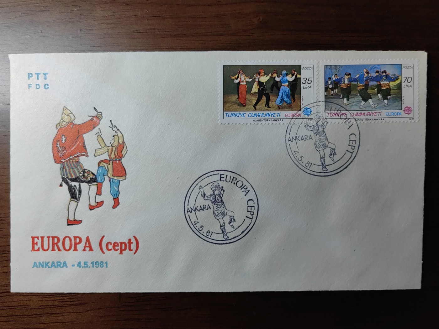 精选邮品专场（秒杀）第①⑨场 土耳其1981年 民族舞蹈服饰2全