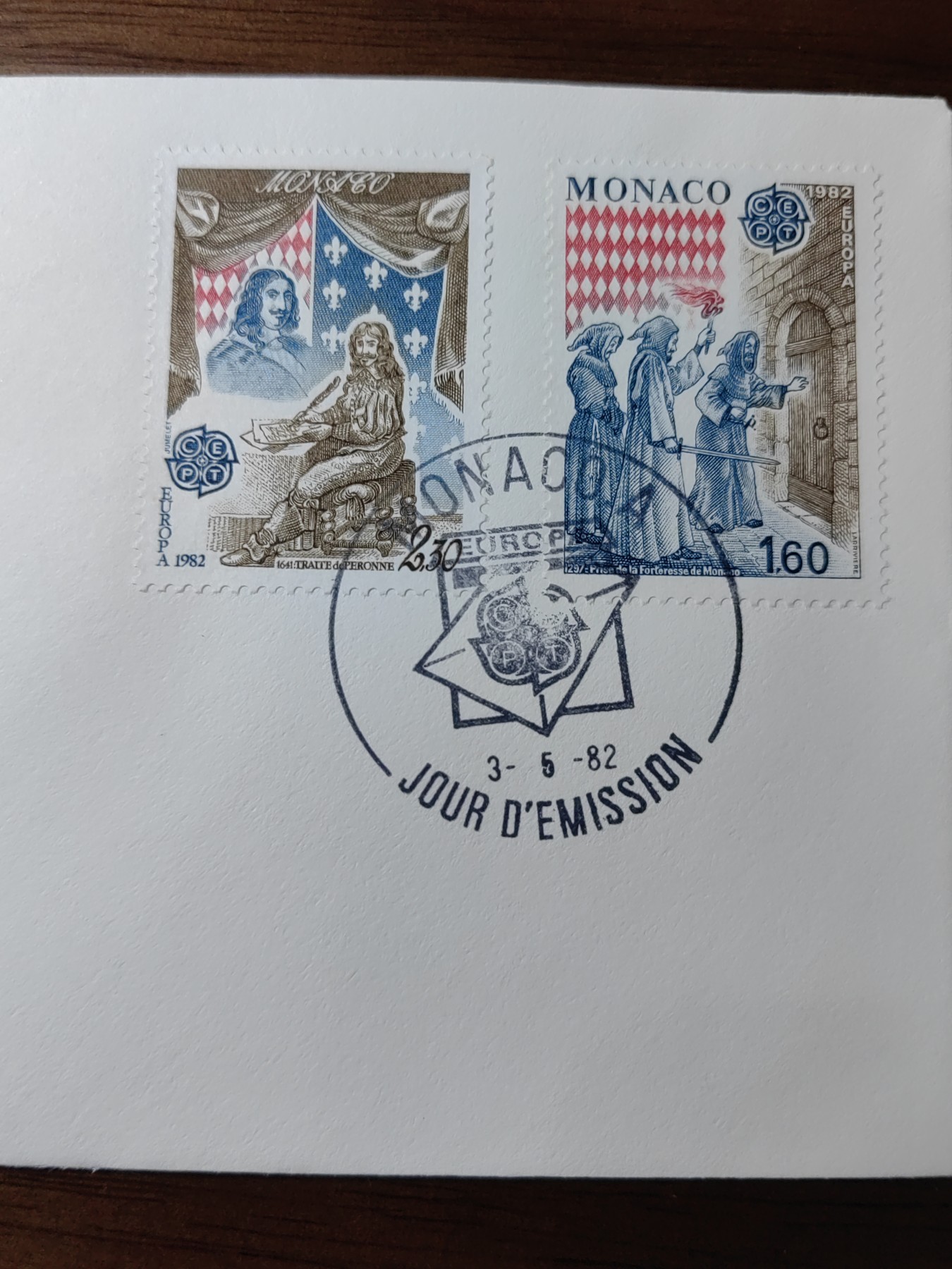 精选邮品专场（秒杀）第①⑨场 摩纳哥 1982年 圭尔夫攻打摩纳哥，佩隆条约