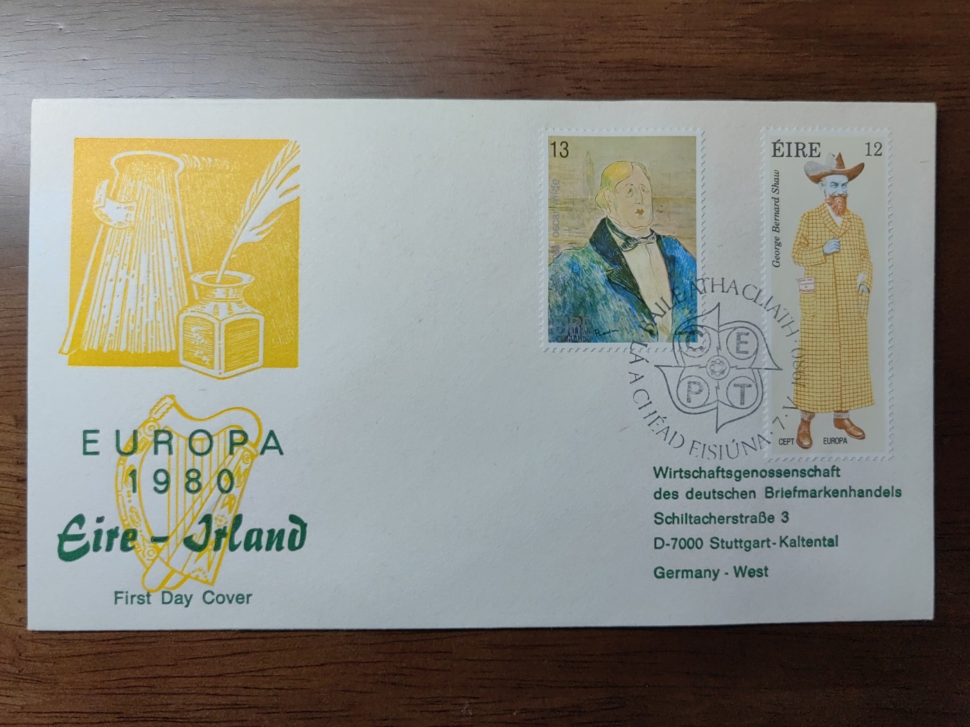 精选邮品专场（秒杀）第①⑨场 爱尔兰 1980  剧作家&诺贝尔