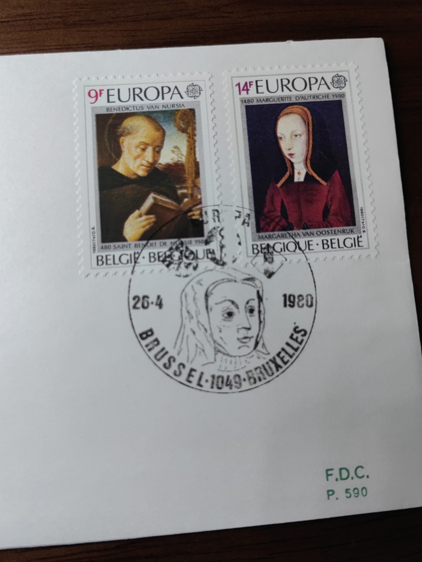 精选邮品专场（秒杀）第①⑨场 比利时1980年 绘画 玛格丽特 圣本笃