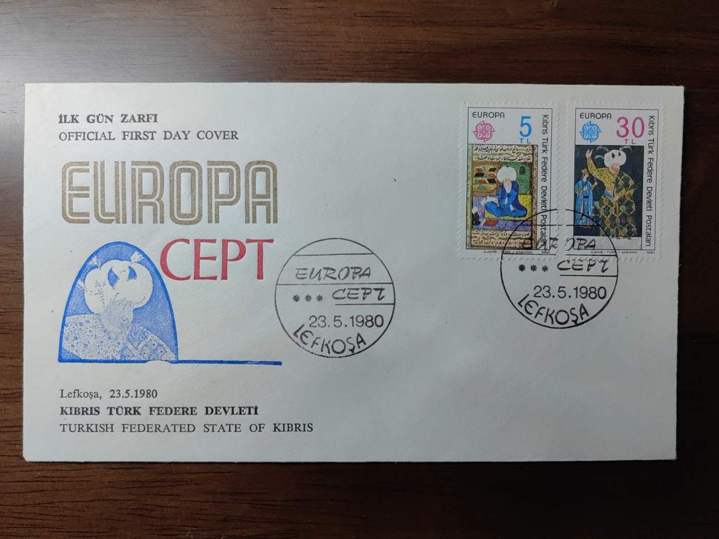 精选邮品专场（秒杀）第①⑨场 土属塞浦路斯1980年 名人