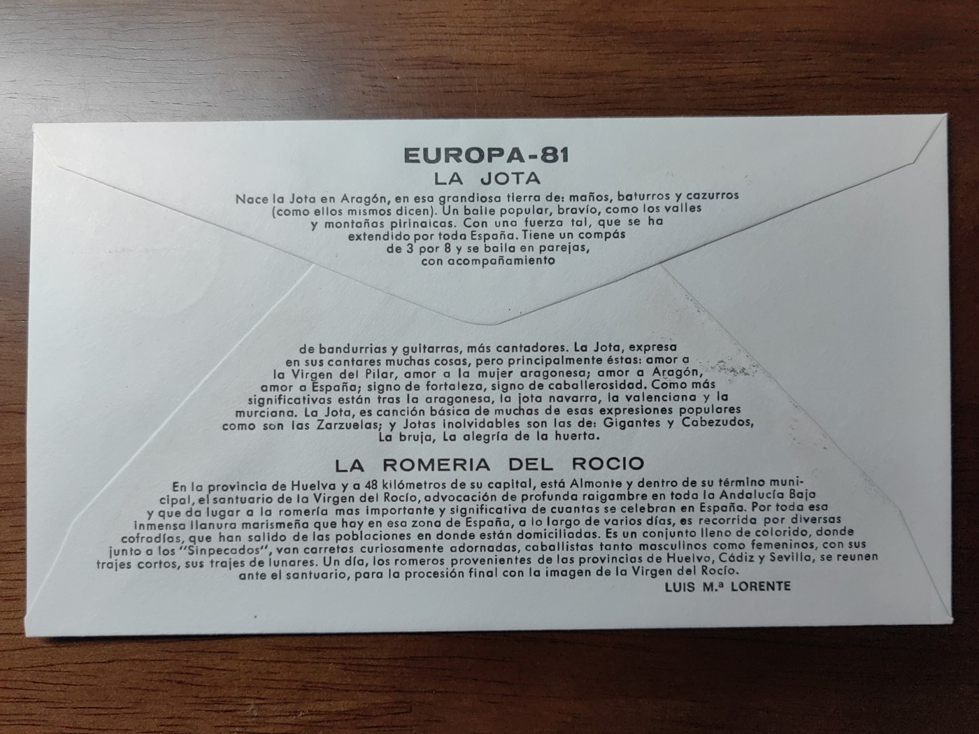 精选邮品专场（秒杀）第①⑨场 西班牙1981年 欧罗巴 民俗 民间舞蹈 