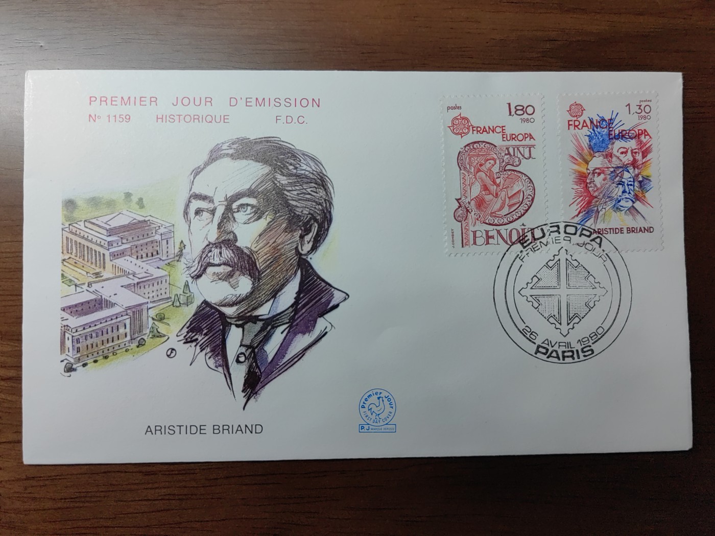 精选邮品专场（秒杀）第①⑨场 法国1980年 诺贝尔和平奖获得者