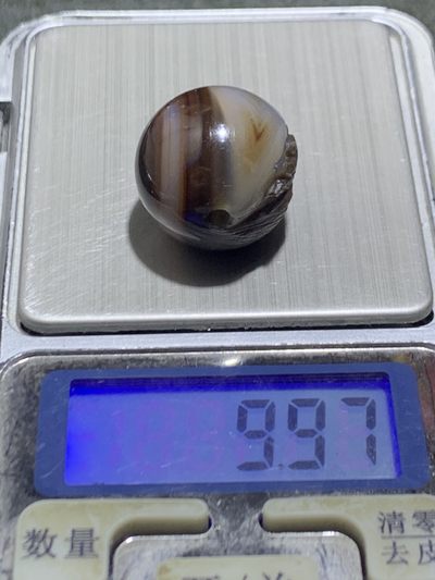 精美亚光高玉化巴西玛瑙手工俏色巧雕雄鸡2.0圆珠一个！ 精美亚光高玉化巴西玛瑙手工俏色巧雕雄鸡2.0圆珠一个！