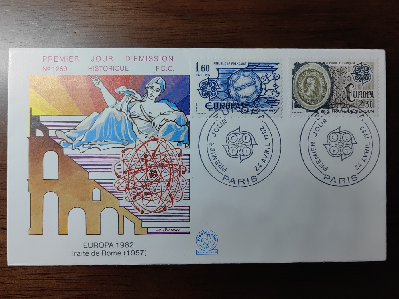 精选邮品专场（秒杀）第①⑨场 法国1982  罗马条约 凡尔登条约