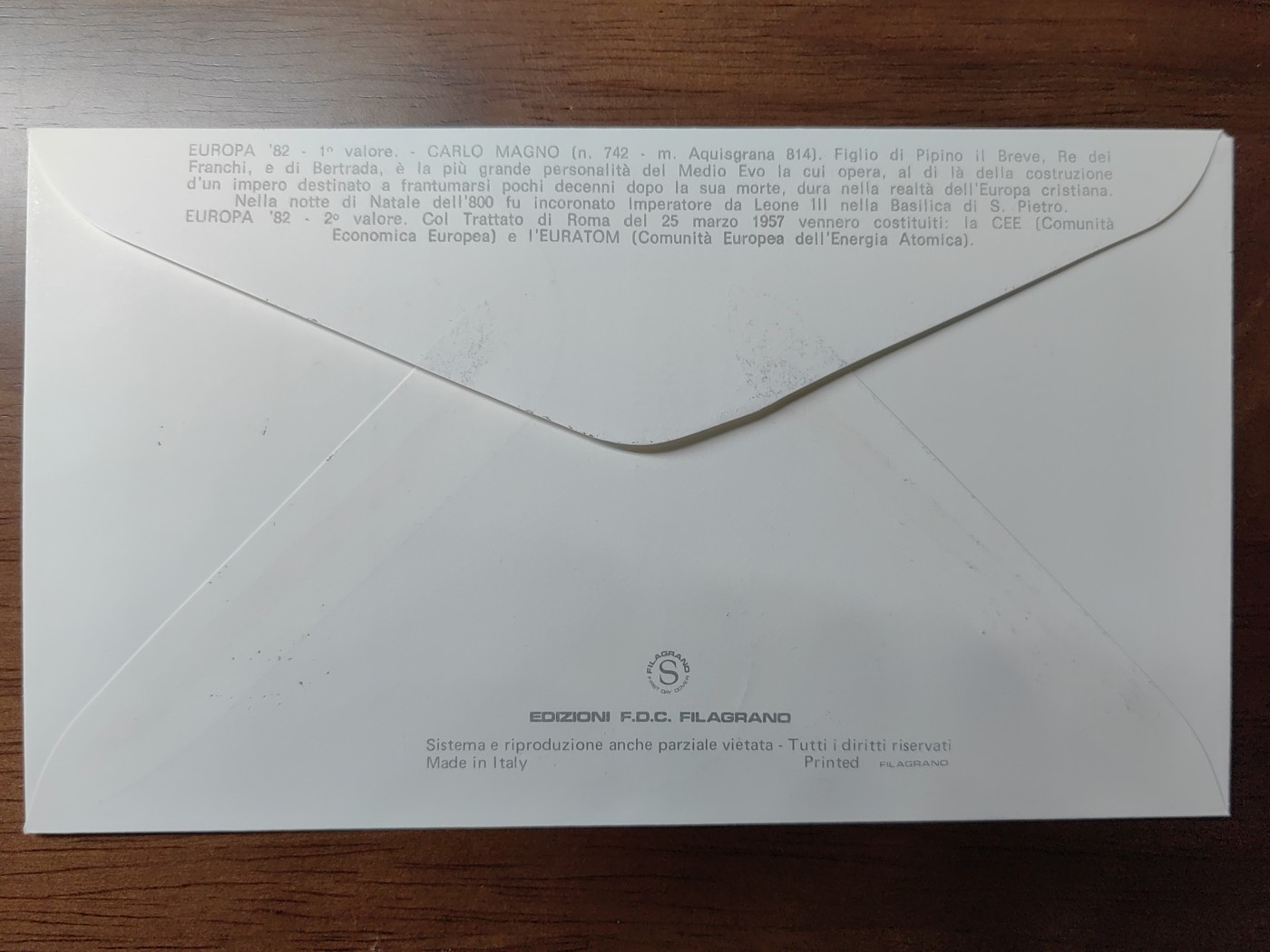 精选邮品专场（秒杀）第①⑨场 意大利1982 历史事件罗马条约