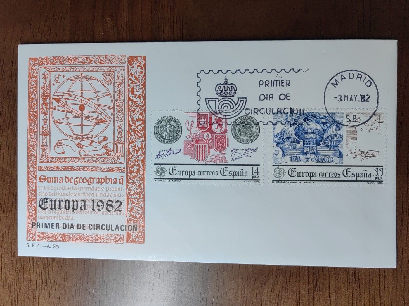 精选邮品专场（秒杀）第①⑨场 西班牙 1982年 欧罗巴 重大历史事件 国徽 地图 2全