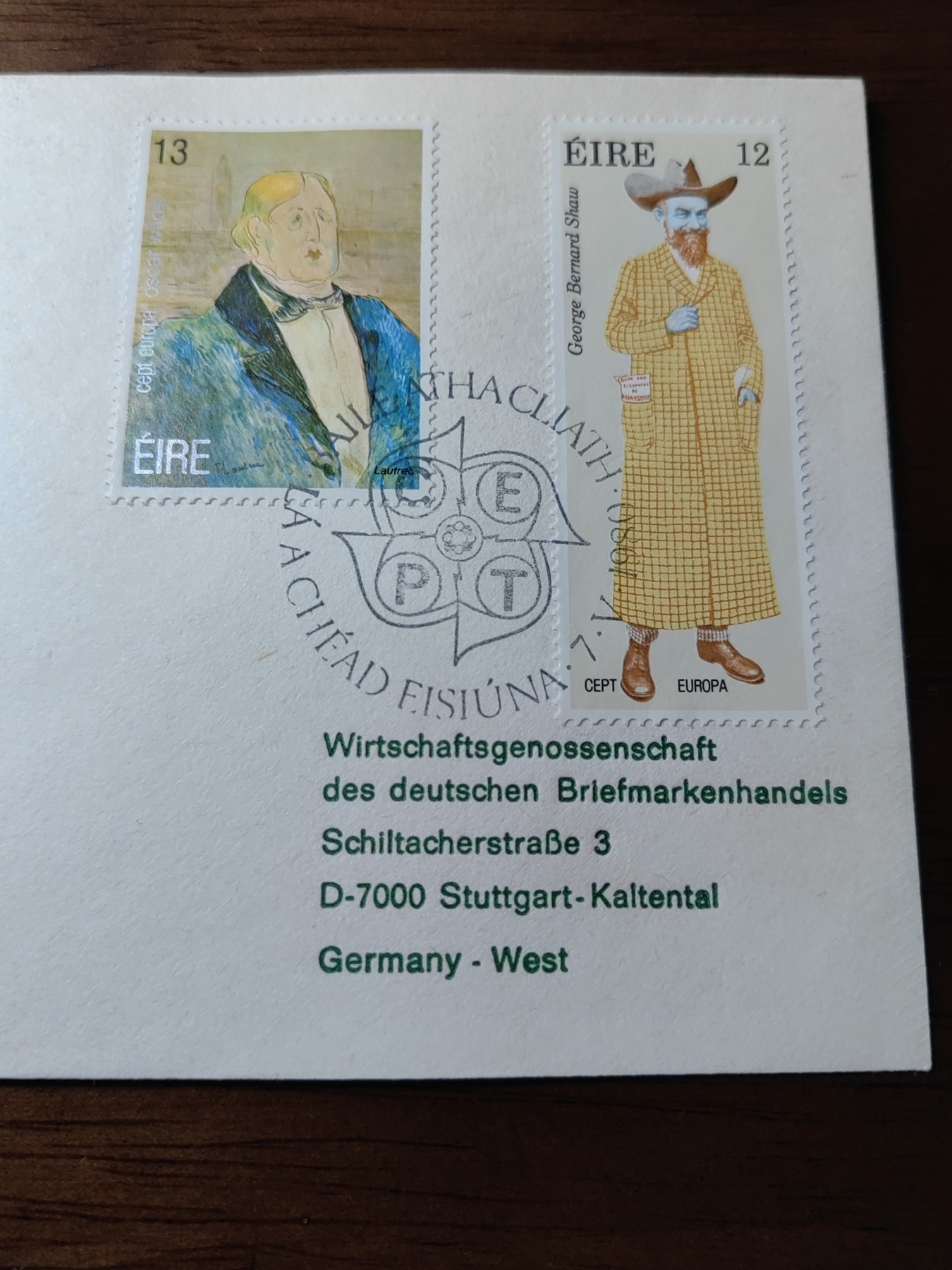 精选邮品专场（秒杀）第①⑨场 爱尔兰 1980  剧作家&诺贝尔