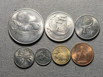 第一百期  百期特拍，南美币，欧系老币，好品散币   - 72 英属冈比亚好品大小面值一套，收集不易，收藏级一步到位