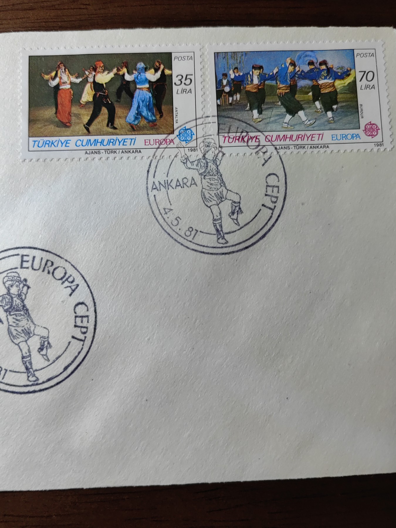 精选邮品专场（秒杀）第①⑨场 土耳其1981年 民族舞蹈服饰2全