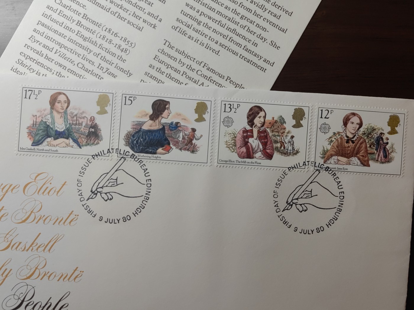 精选邮品专场（秒杀）第①⑨场 英国 1980年维多利亚时期小说家4全 