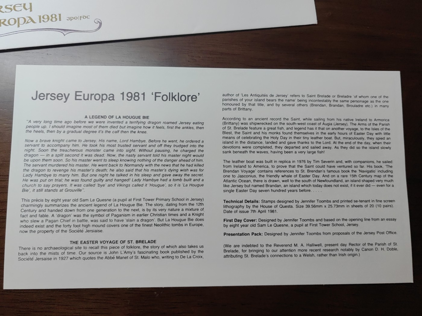 精选邮品专场（秒杀）第①⑨场 泽西岛1981年 民间故事与神话传说4全