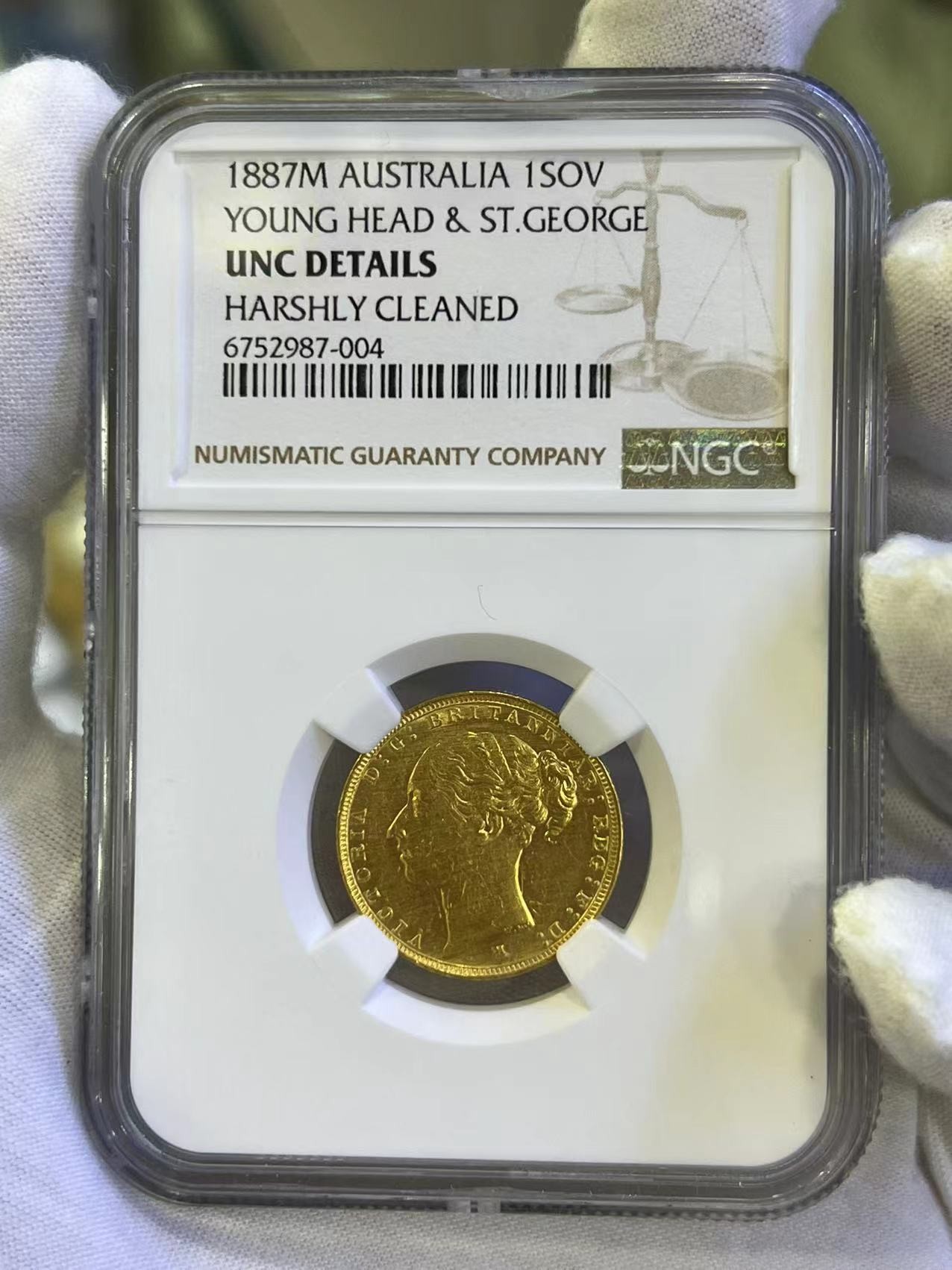 大中华拍卖第725期 1887英国维多利亚马剑金币