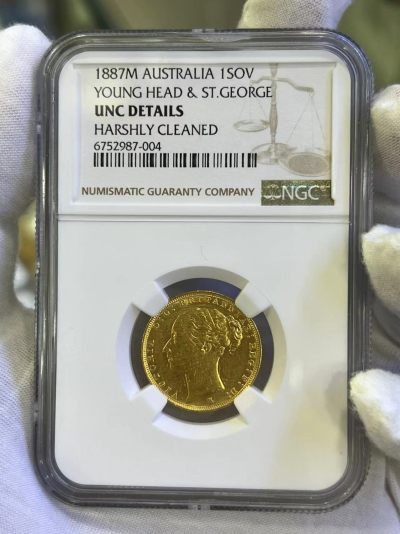 大中华拍卖第725期 - 1887英国维多利亚马剑金币