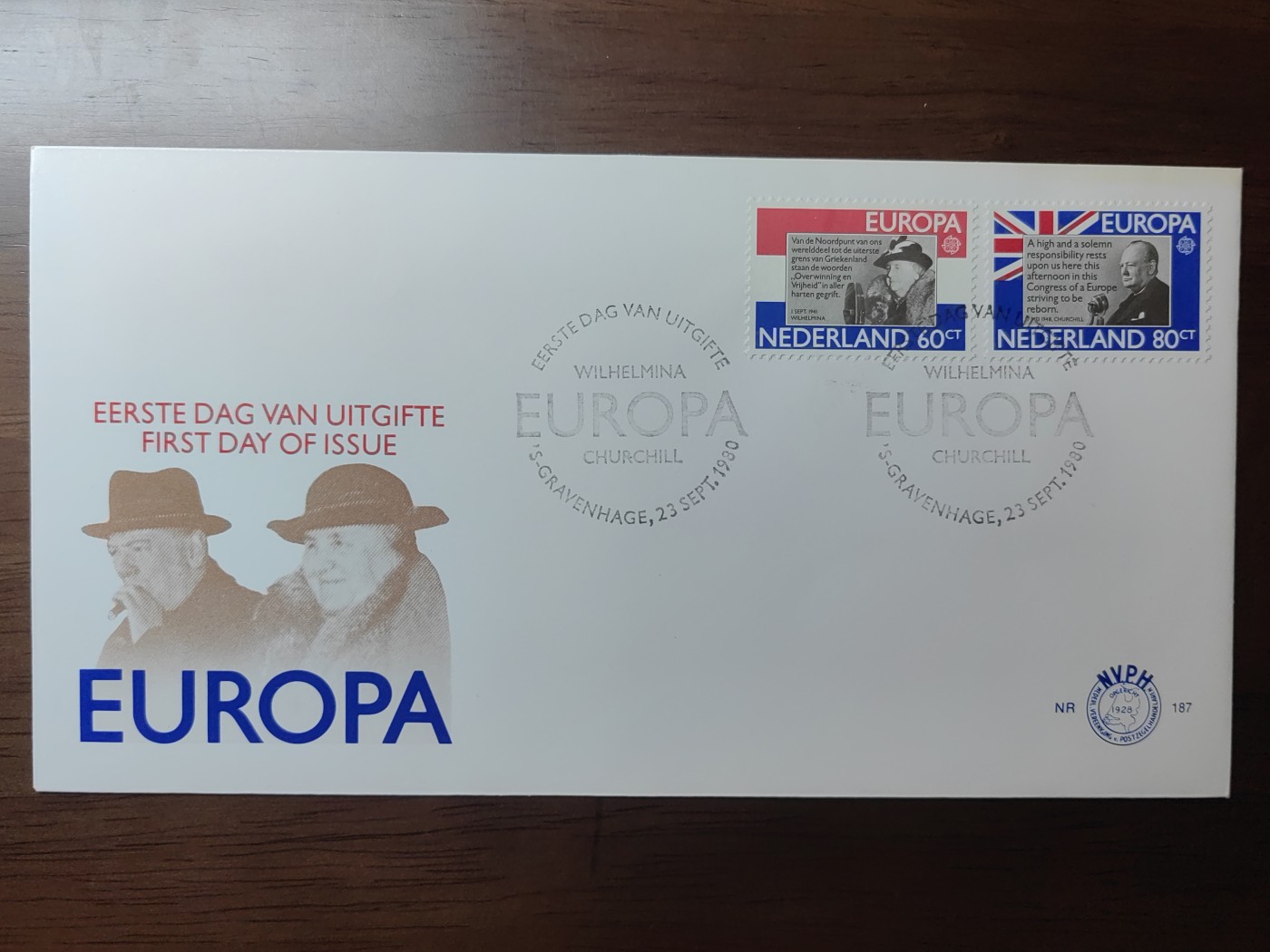 精选邮品专场（秒杀）第①⑨场 荷兰1980年 威廉明娜女王 丘吉尔首相