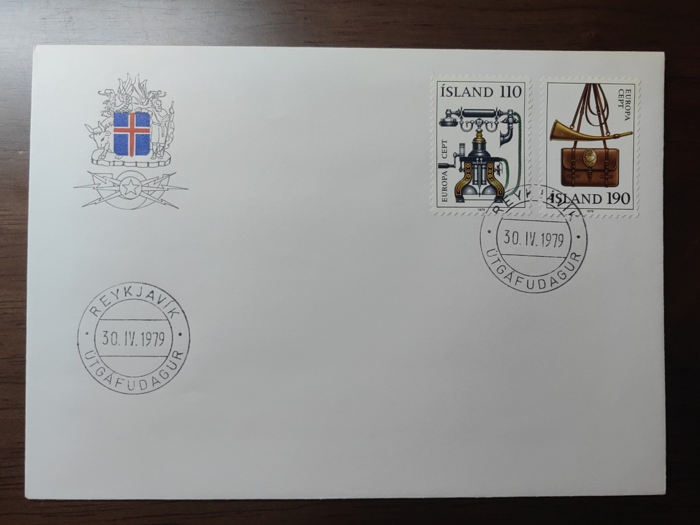 精选邮品专场（秒杀）第①⑨场 冰岛1979年 电话机邮递员装备2全