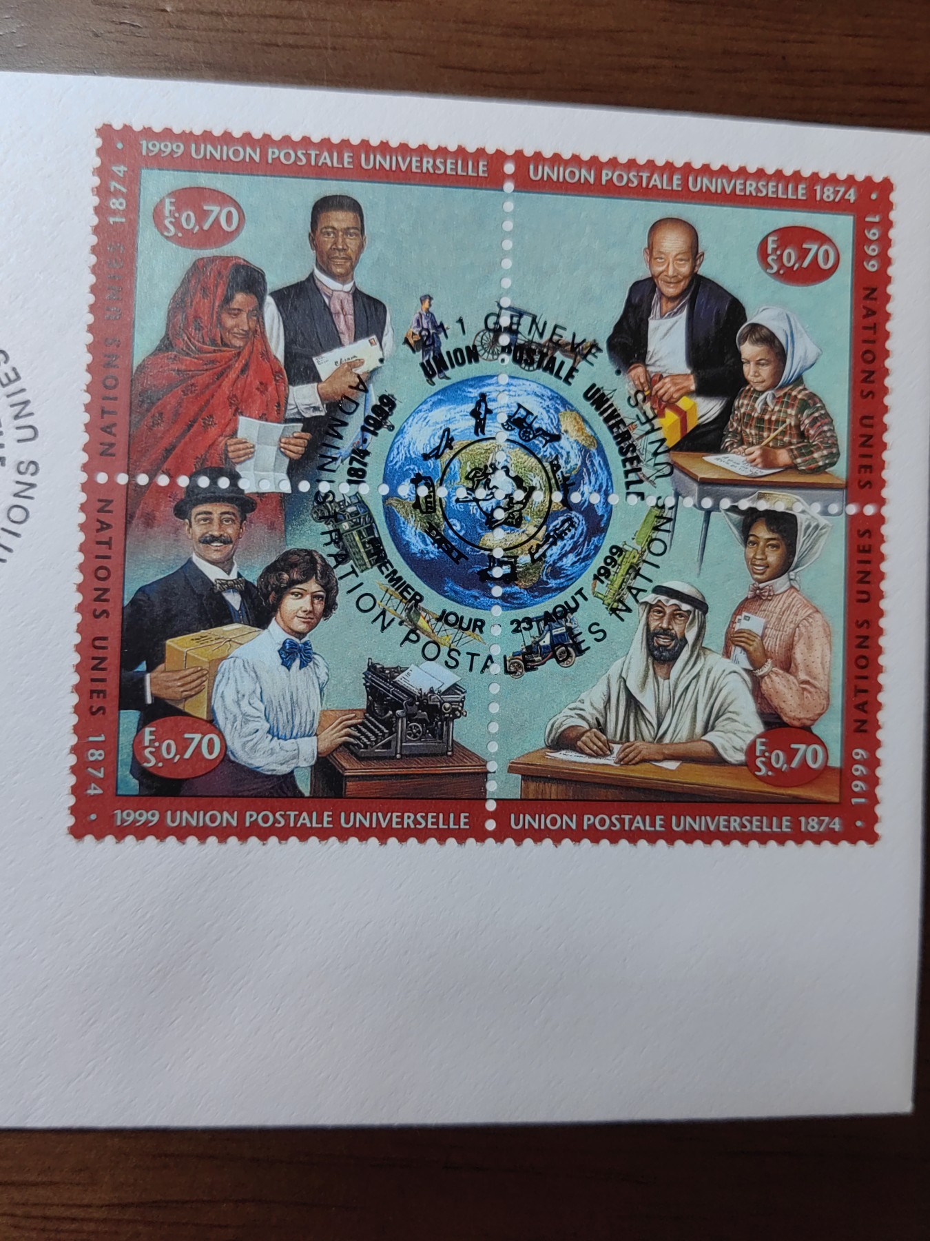 精选邮品专场（秒杀）第①⑨场 联合国1999年 万国邮联125周年首日封