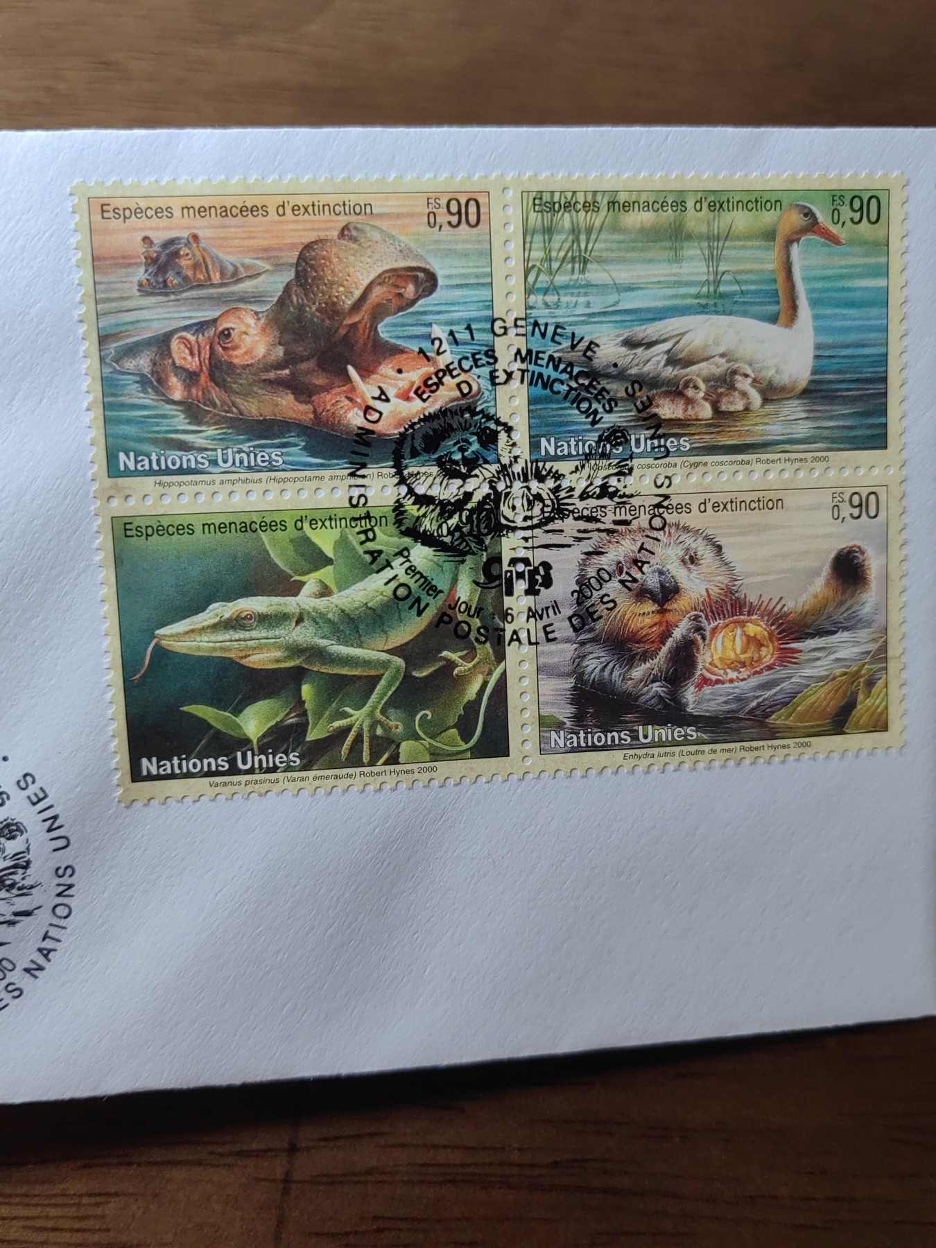 精选邮品专场（秒杀）第①⑨场 联合国日内瓦2000年 保护濒危动植物
