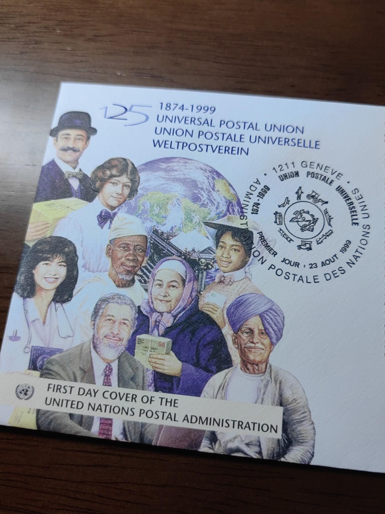 精选邮品专场（秒杀）第①⑨场 联合国1999年 万国邮联125周年首日封