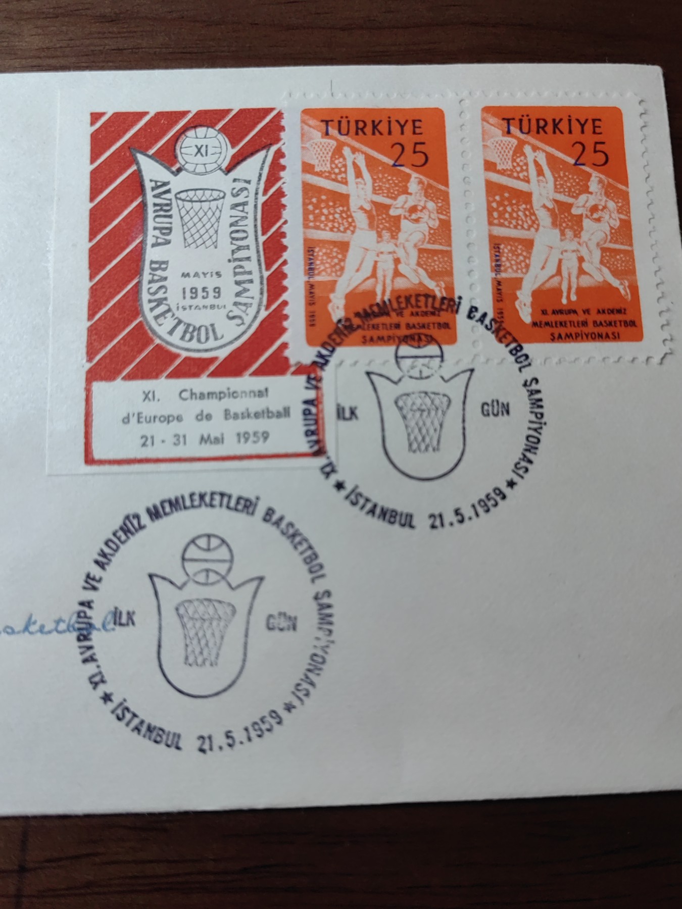 精选邮品专场（秒杀）第①⑨场 土耳其1959年 地中海篮球锦标赛