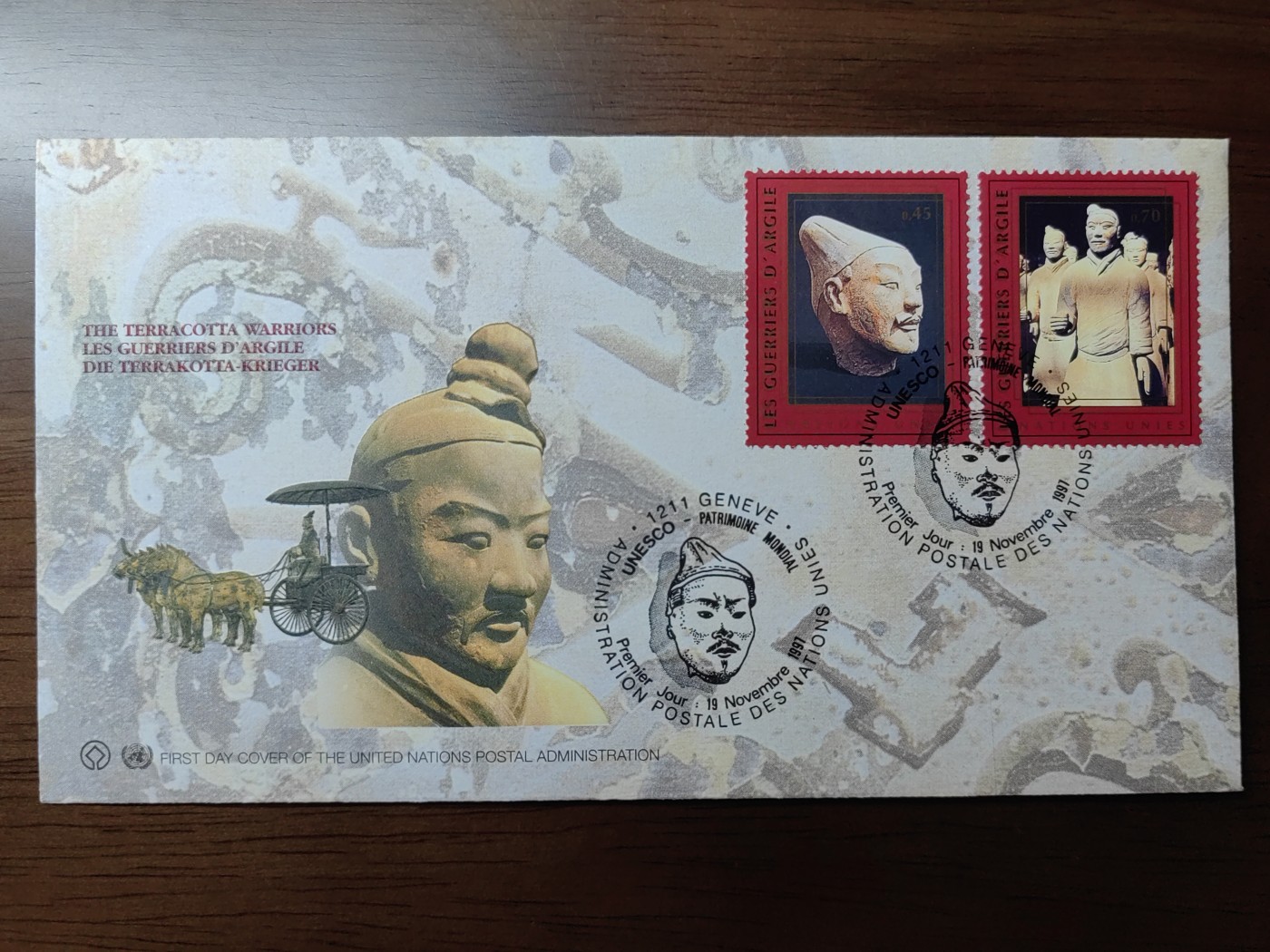 精选邮品专场（秒杀）第①⑨场 联合国1997 中国兵马俑首日封