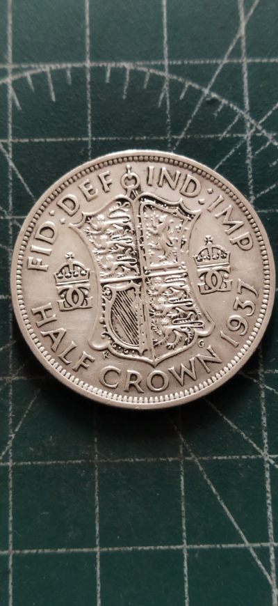 外国硬币初藏散币银币第7场(押金设置是无奈之举，每期都有拍后不付款者，敬请各位谅解。) - 英国1/2克朗银币1937年。