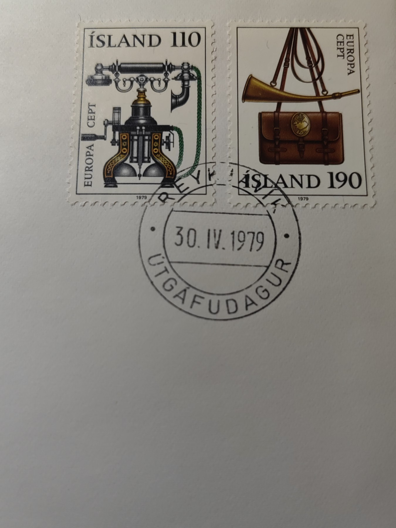 精选邮品专场（秒杀）第①⑨场 冰岛1979年 电话机邮递员装备2全
