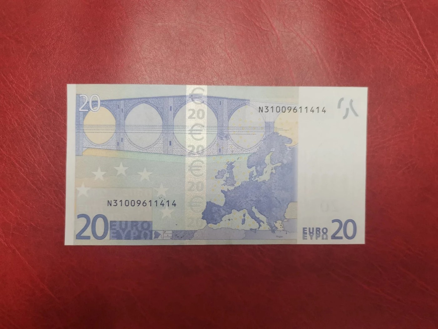 欧盟纸币Euro 一签 20欧元 稀有冠号N奥地利 全新UNC