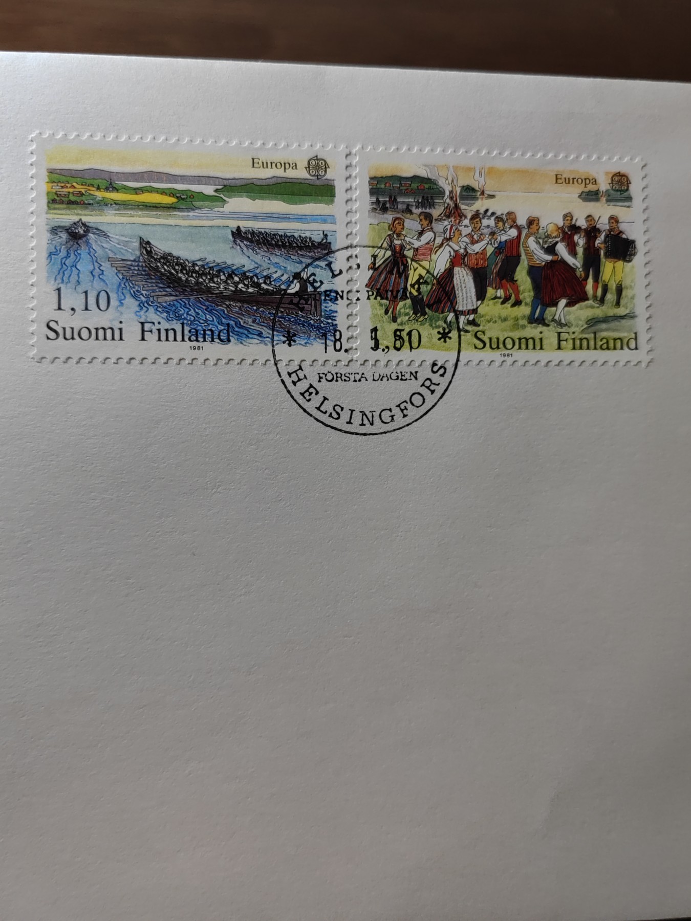 精选邮品专场（秒杀）第①⑨场 芬兰1981年 民俗节日舞蹈划船