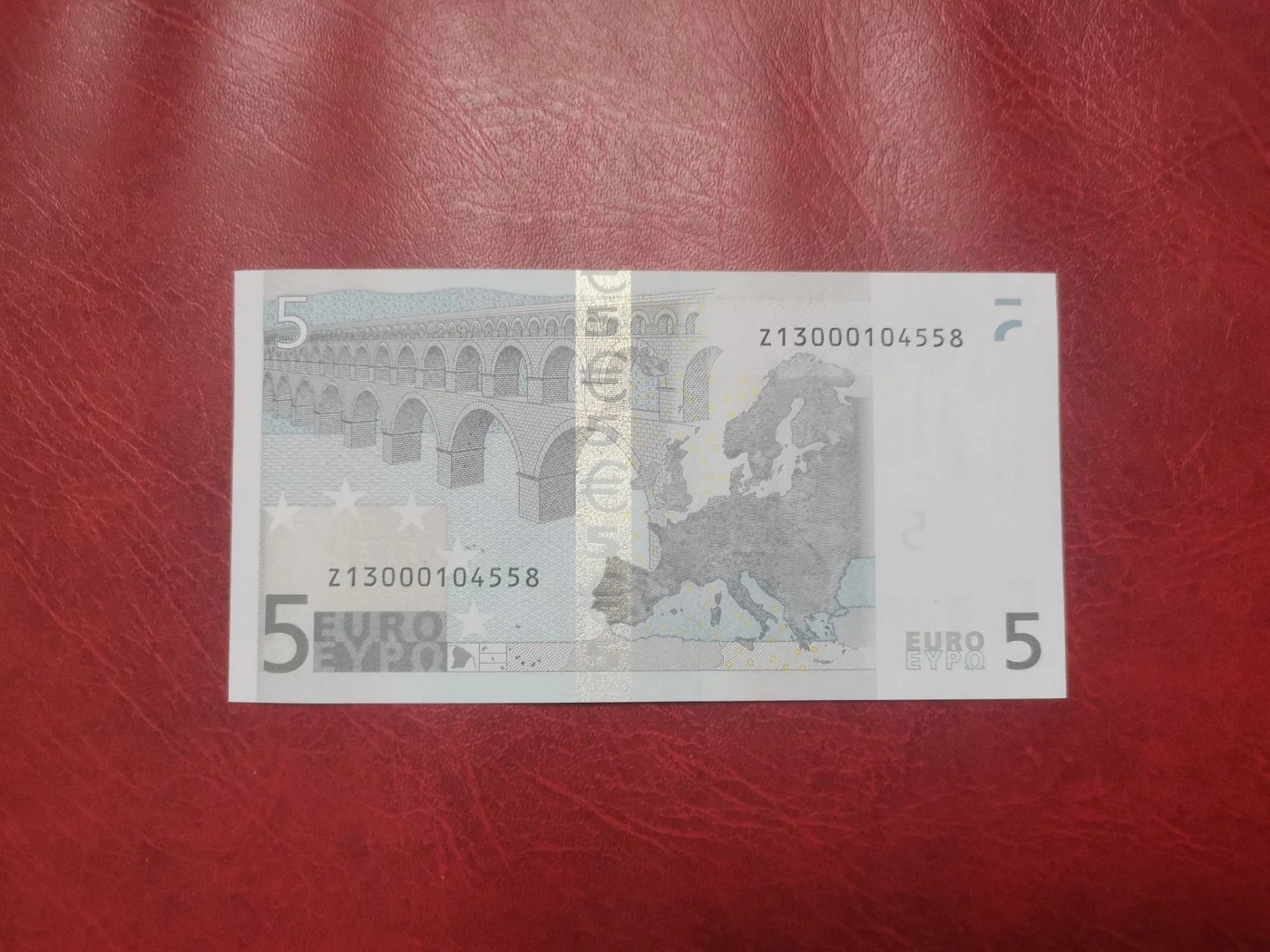 欧盟纸币(Euro) 一签 比利时Z 稀有冠 5欧元 全新UNC