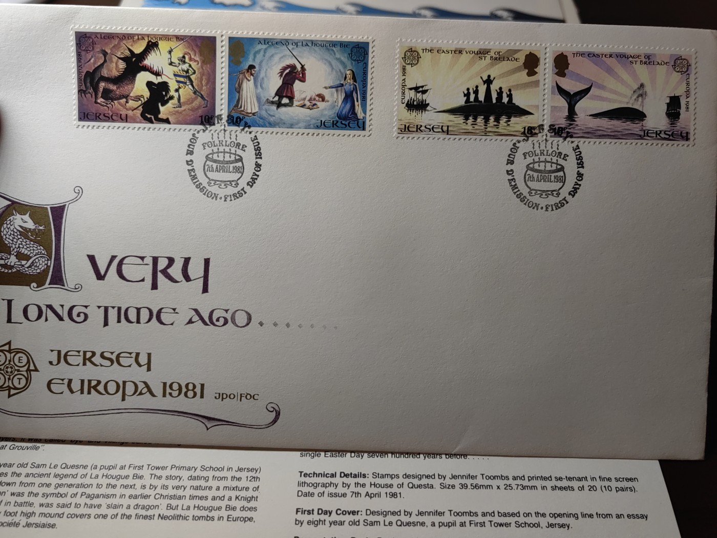 精选邮品专场（秒杀）第①⑨场 泽西岛1981年 民间故事与神话传说4全