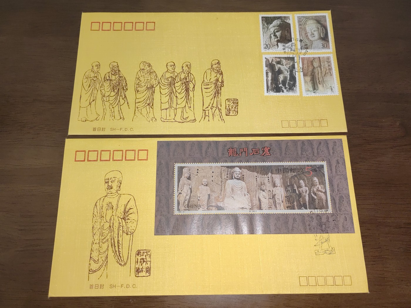 中国精选邮品专场（秒杀）第⑳场 龙门石窟（丝绸首日封，发行量5000，网络未出售）