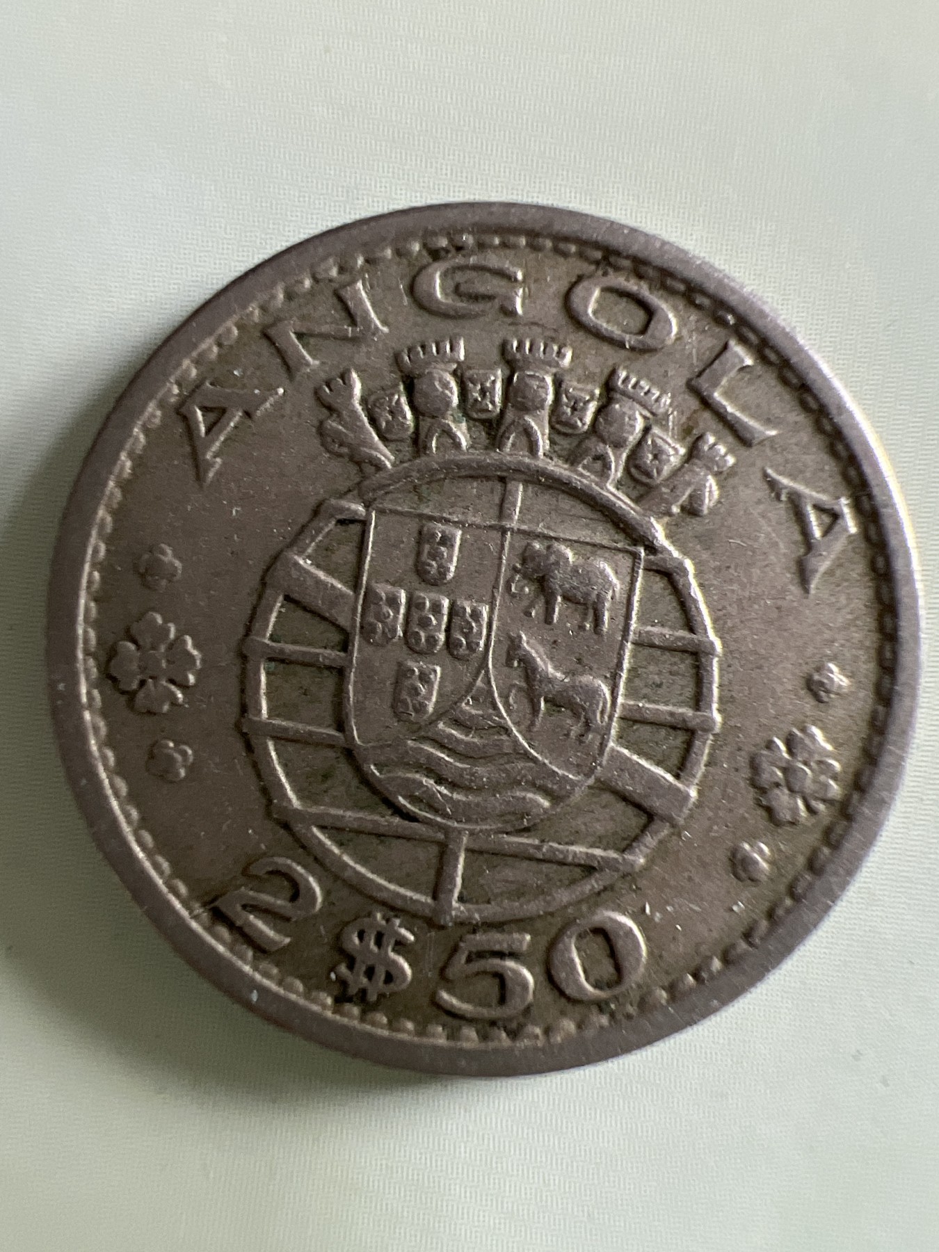 第448期 硬币专场 （无押金，捡漏，全场20包邮，偏远地区除外，接收代拍业务） 葡属安哥拉2.5埃斯库多