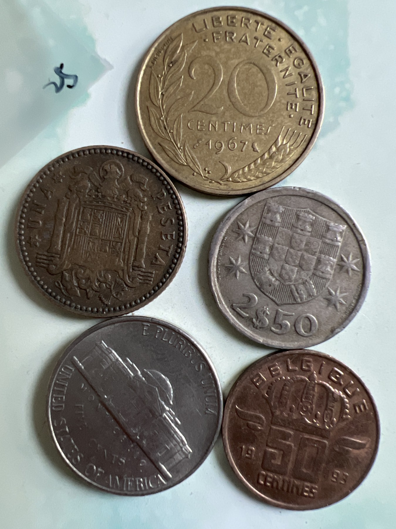 第450期 硬币专场 （无押金，捡漏，全场20包邮，偏远地区除外，接收代拍业务） 硬币五枚25