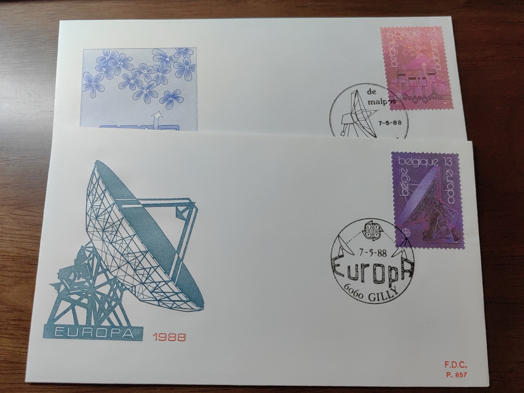 外国精选邮品专场（秒杀）第②①场 比利时1988年 交通与通讯 雷达 2全
