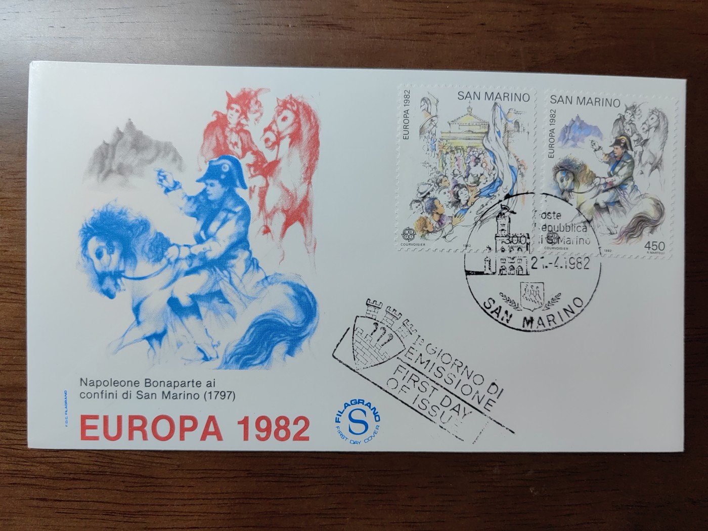 外国精选邮品专场（秒杀）第②①场 圣马力诺1982年 拿破仑友谊条约2全 