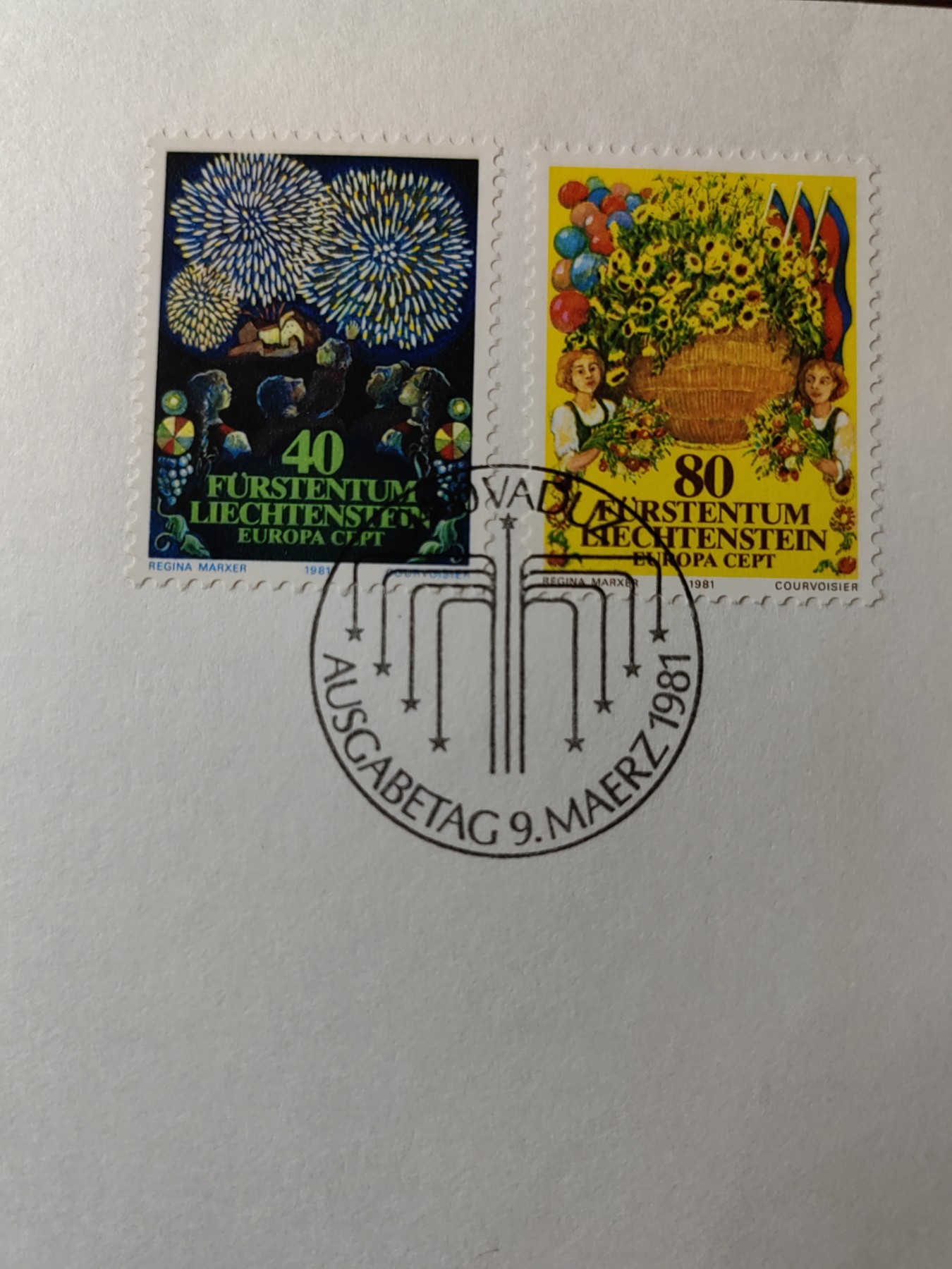 外国精选邮品专场（秒杀）第②①场 列支敦士登1981年 瓦杜兹皇宫 烟火国庆 2全